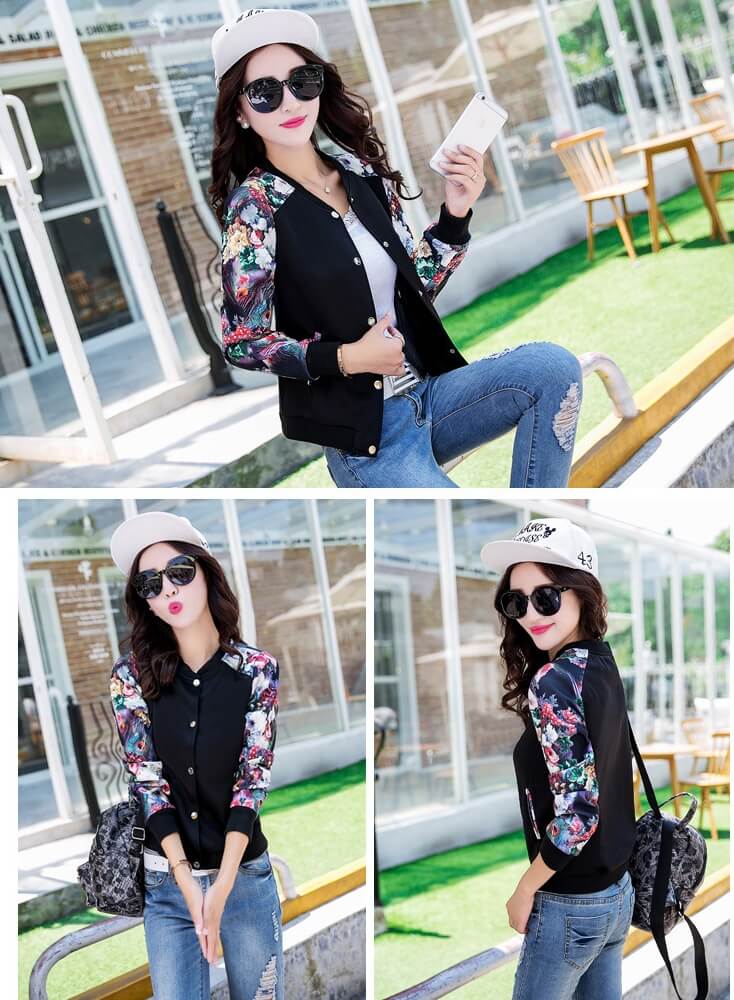 Trendy Jacket Baseball Import JC874 Black