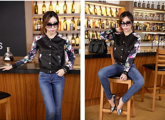 Jacket Baseball Import JC882 Black