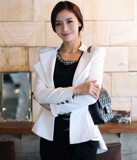 Dovetail Blazer Korea Import JC889 White