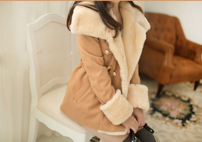 Jacket Winter Wool Import JC891 Beige