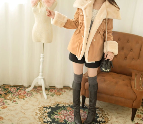 Jacket Winter Wool Import JC891 Beige