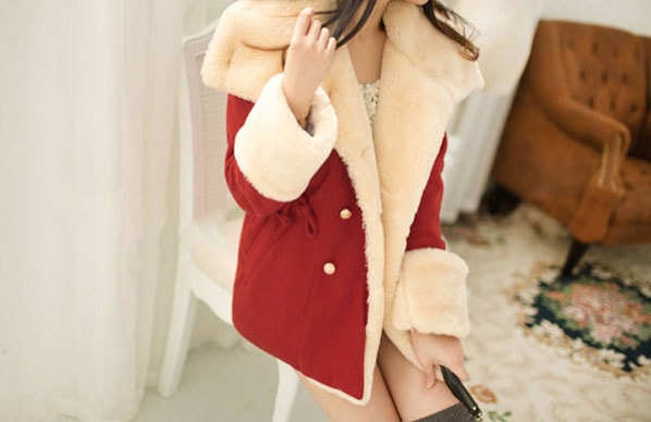 Jacket Winter Wool Import JC892 Red