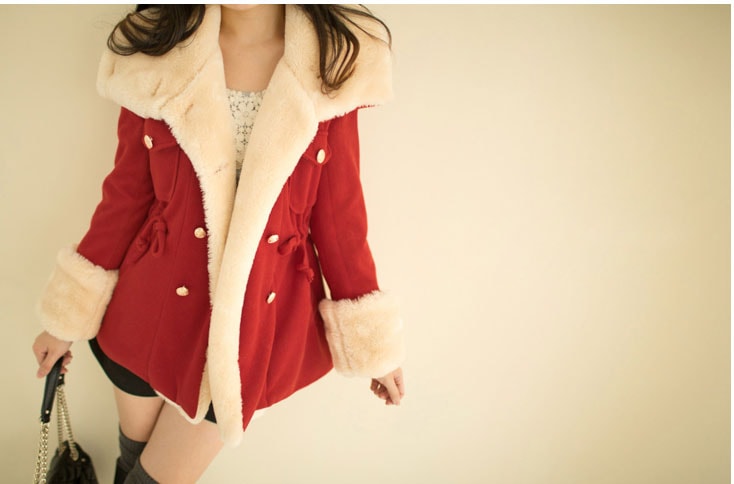 Jacket Winter Wool Import JC892 Red