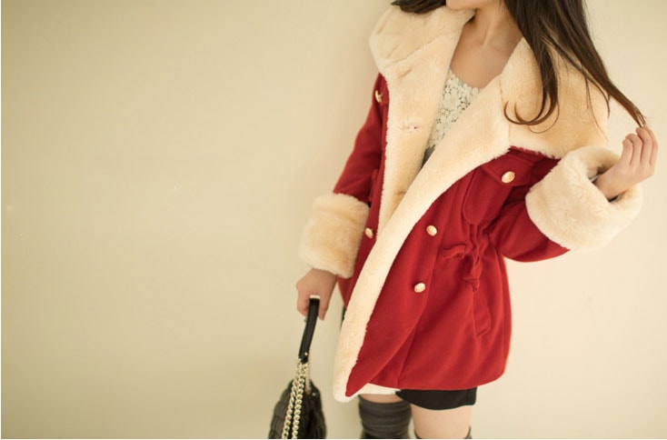 Jacket Winter Wool Import JC892 Red