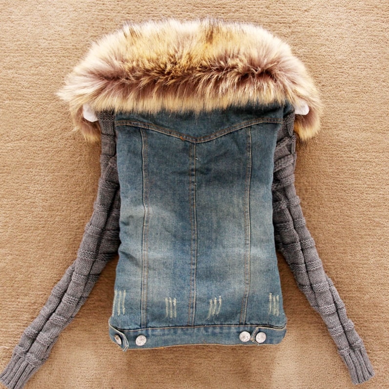 Retro Europe Fur Jacket Import JC894 Blue