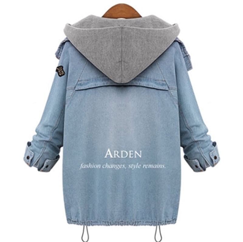 Jacket Jeans Hoodie Arden Import JC895 Blue