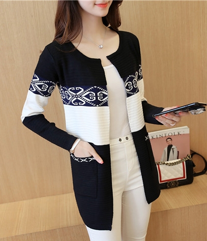 Cardigan Coat Korea Import JC899 Black