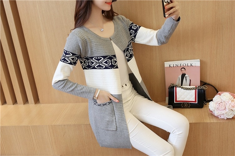 Cardigan Coat Korea Import JC900 Gray