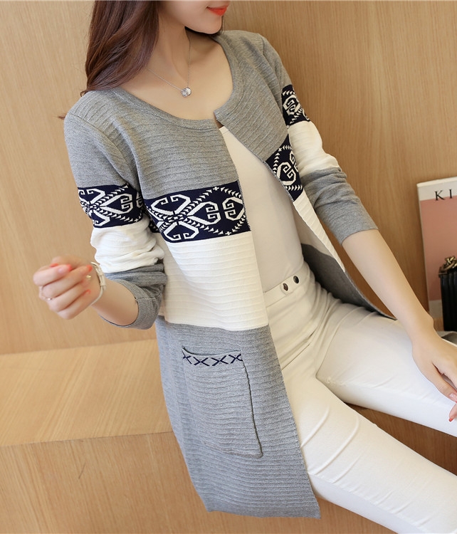 Cardigan Coat Korea Import JC900 Gray