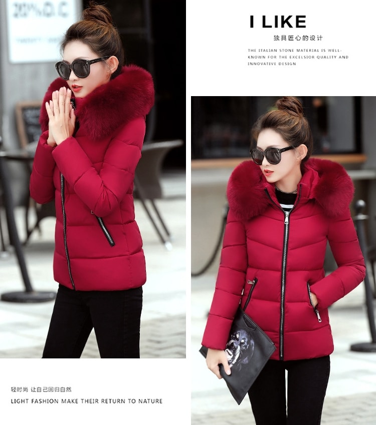 Winter Jacket Hoodie Korea Import JC908 Red