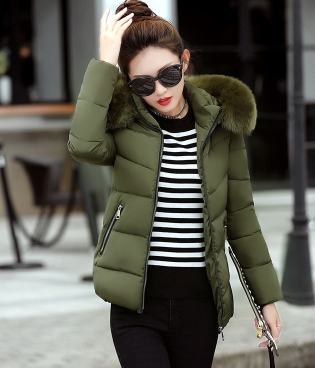 Jacket Winter Hoodie Korea JC912 Green