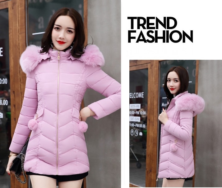 Jacket Winter Hoodie Korea Import JC913 Pink