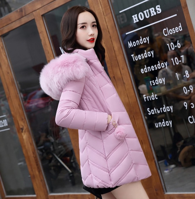 Jacket Winter Hoodie Korea Import JC913 Pink