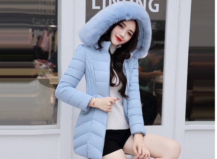 Jacket Winter Hoodie Korea Import JC915 Blue