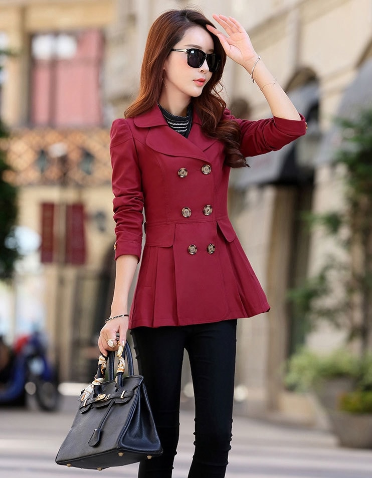 Jacket Blazer korea Import JC928 Burgundy