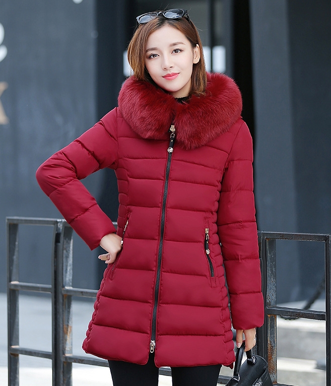 Winter Long Coat Korea Import JC933 Red