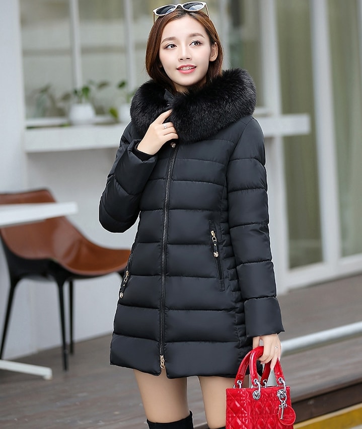 Winter Long Coat Korea Import JC934 Black