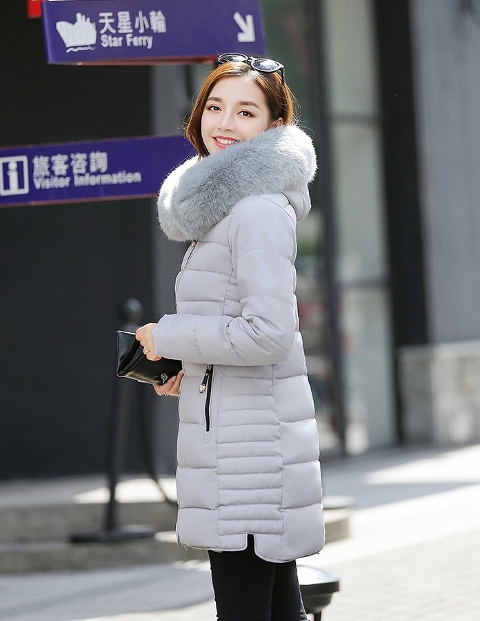 Winter Long Coat High Quality JC935 Gray