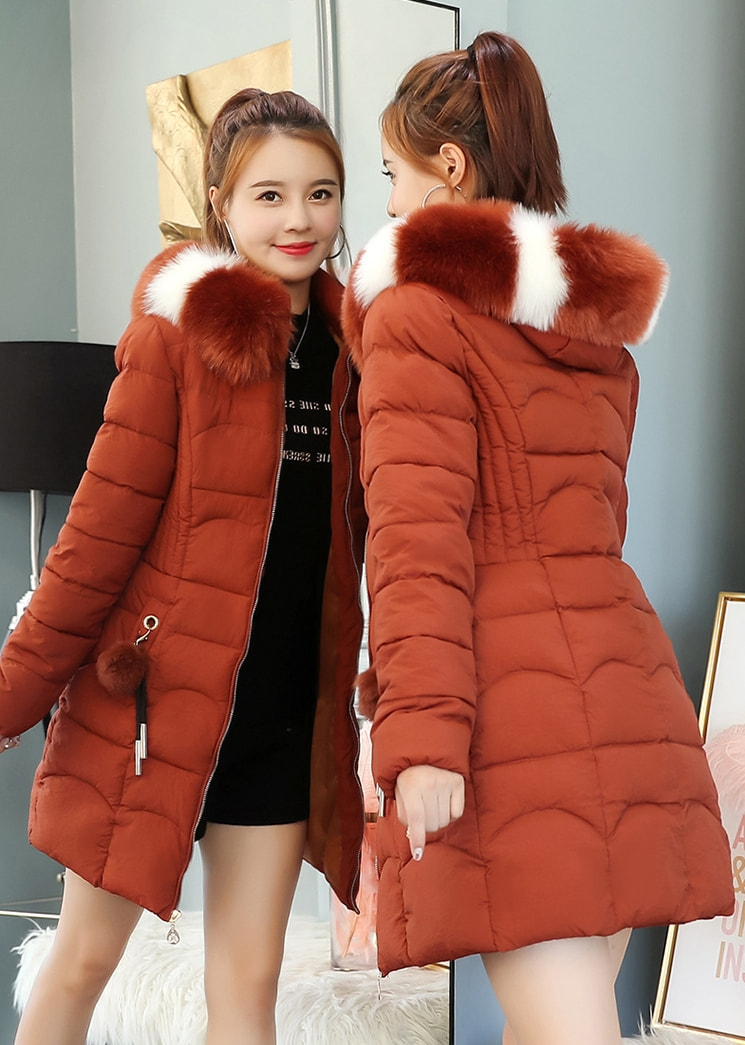 Long Jacket Winter Korea Import JC965 Caramel