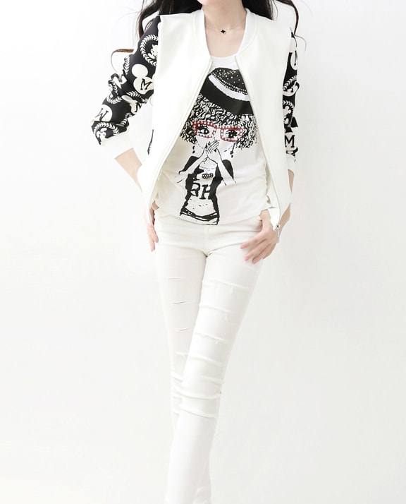 Premium Mickey Jacket Import JC990 White