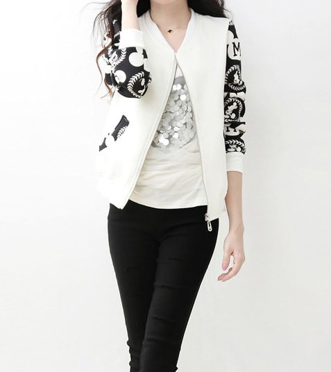 Premium Mickey Jacket Import JC990 White