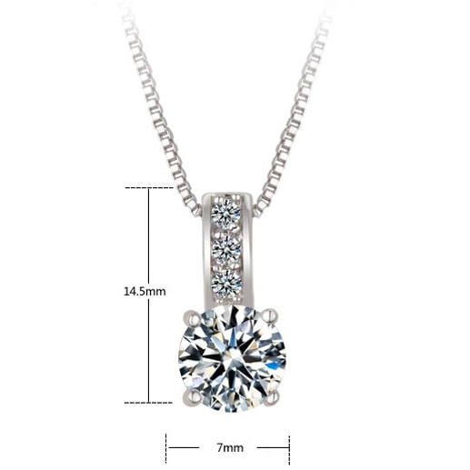 Zircon Necklace JY58194 Silver