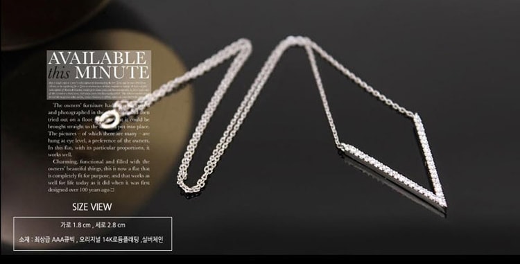 V Shape Necklace JY58199 Silver