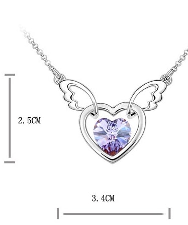 Love Wings Necklace JY58203 Violet