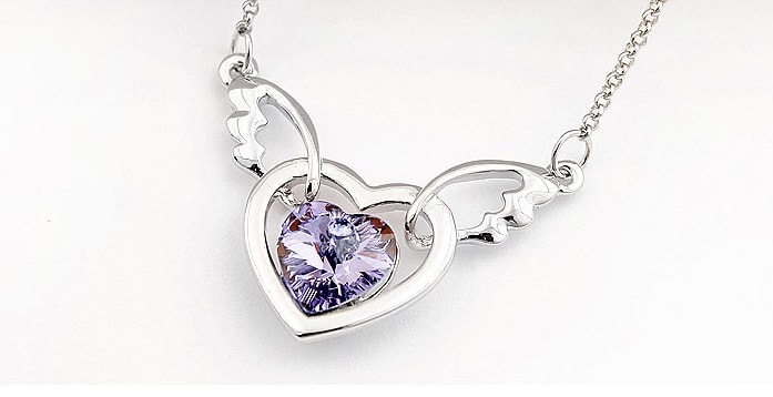 Love Wings Necklace JY58203 Violet