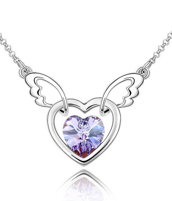 Love Wings Necklace JY58203 Violet