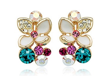 Anting Bunga Crystal JY58227 White