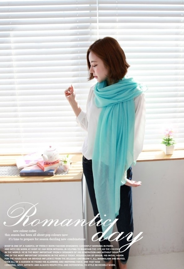 Scarves Korea Import JY58248 Light Blue