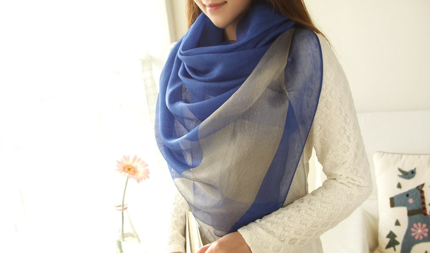 Pashmina Silk Import JY58269 Blue