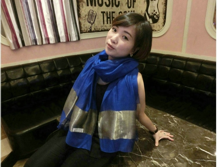 Pashmina Silk Import JY58269 Blue