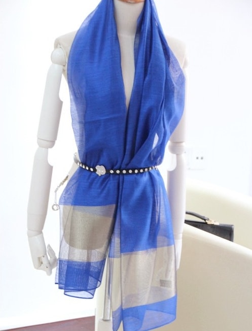 Pashmina Silk Import JY58269 Blue