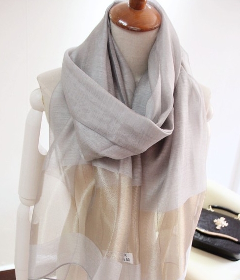 Pashmina Silk Import JY58270 Gray