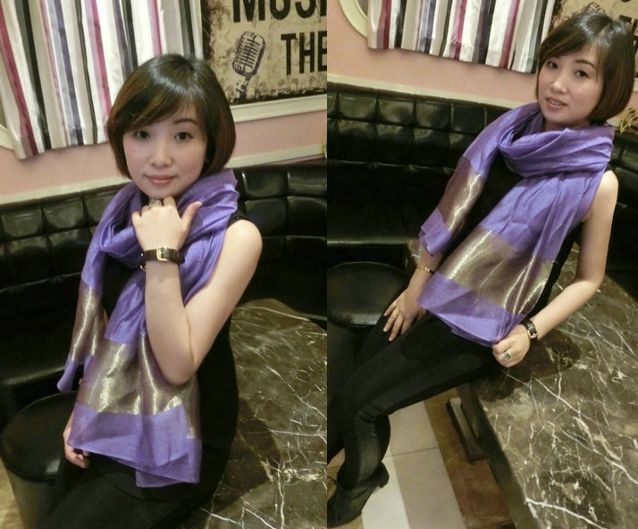 Pashmina Silk Import JY58271 Purple