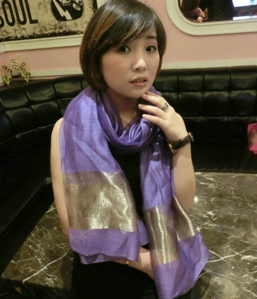 Pashmina Silk Import JY58271 Purple