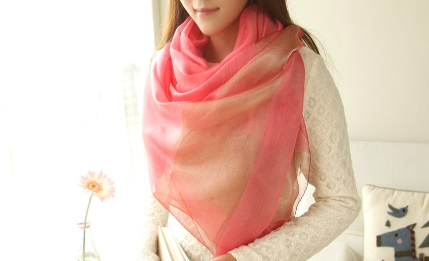 Pashmina Silk Import JY58274 Peach