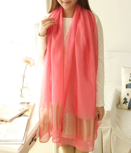 Pashmina Silk Import JY58274 Peach