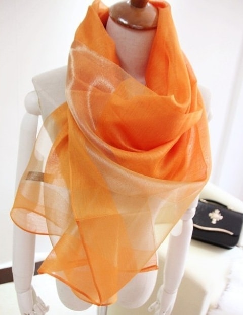 Pashmina Silk Import JY58275 Orange