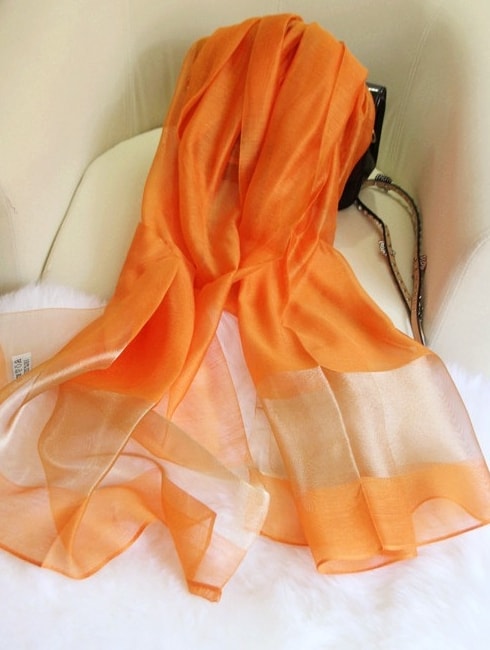 Pashmina Silk Import JY58275 Orange