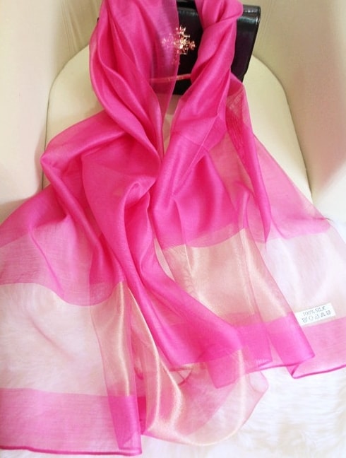 Pashmina Silk Import JY58276 Dark Pink