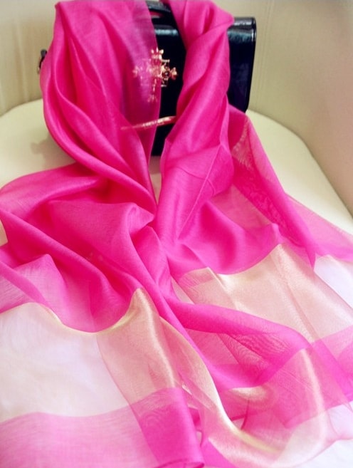 Pashmina Silk Import JY58276 Dark Pink