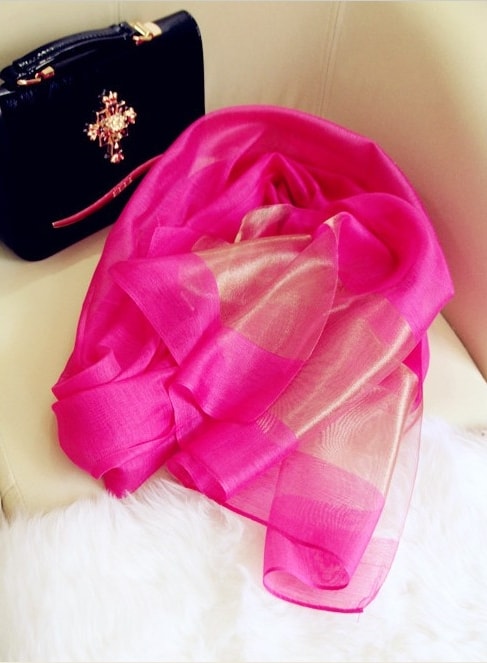 Pashmina Silk Import JY58276 Dark Pink