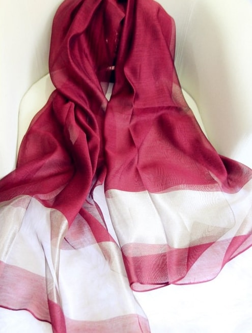 Pashmina Silk Import JY58277 Burgundy