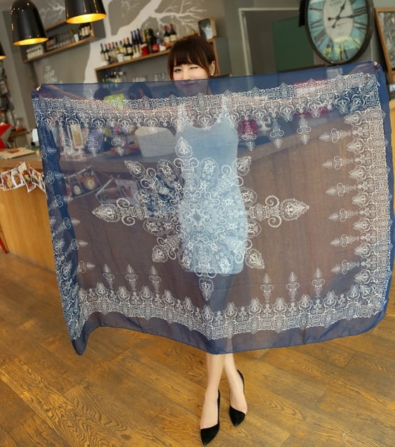 Pashmina Korea Import JY58327 Blue