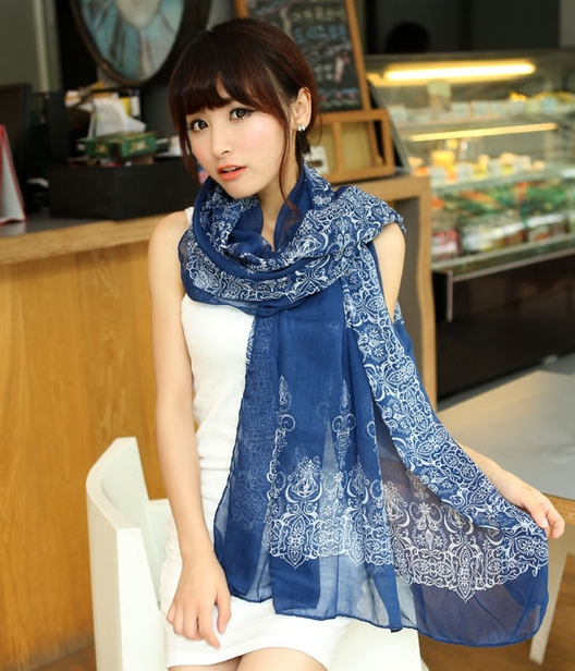 Pashmina Korea Import JY58327 Blue