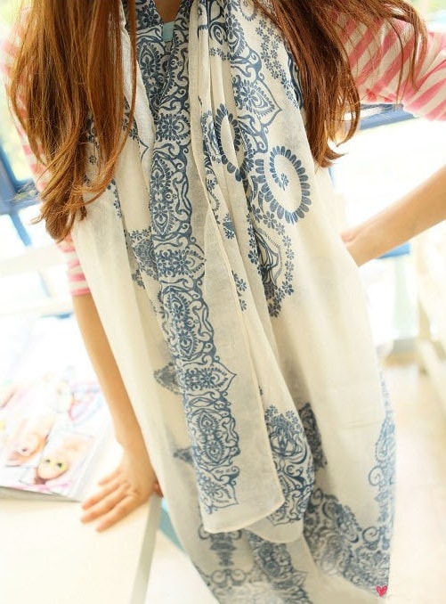 Pashmina Korea Import JY58328 White