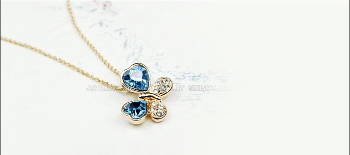 Swarovski Butterfly Necklace JY58338 Blue